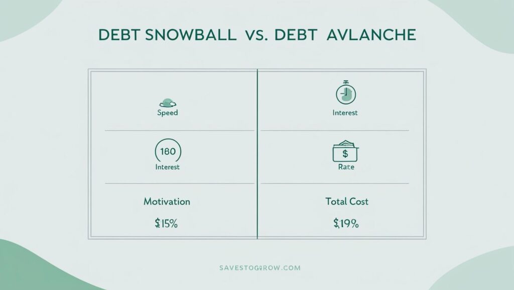 Debt Snowball vs Debt Avalanche methods)