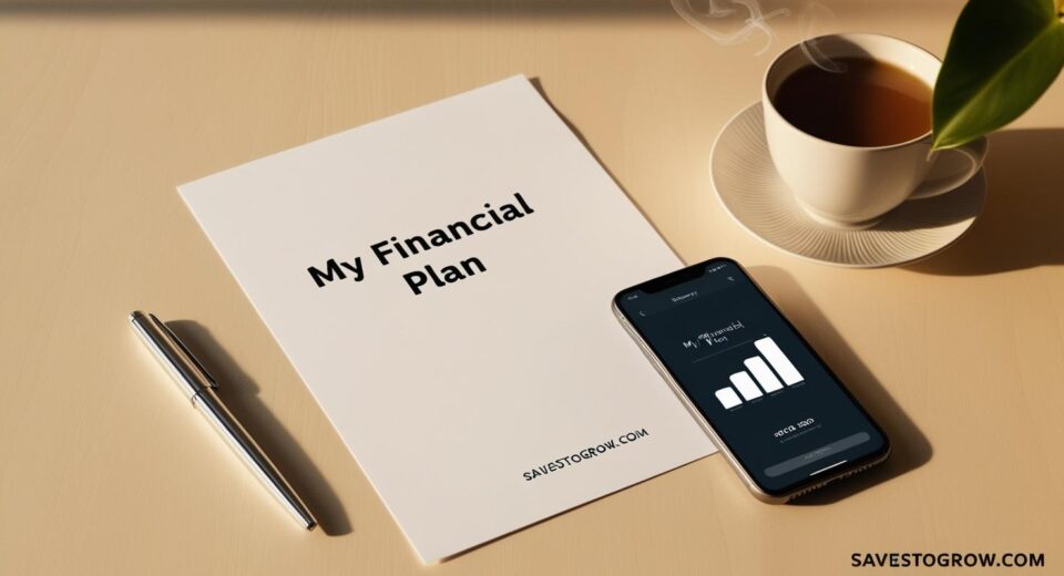 single blank sheet of paper titled 'My Financial Plan '
