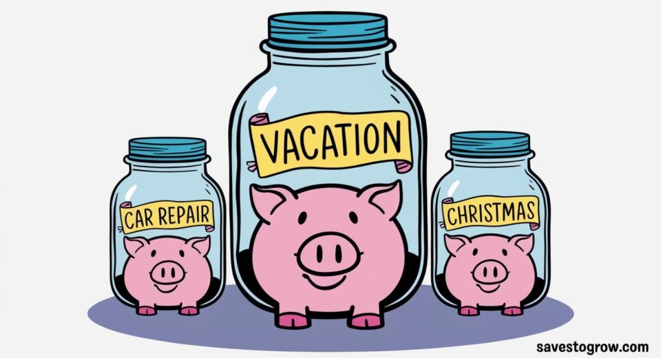 Car Repair ” and “Christmas” with separate jars