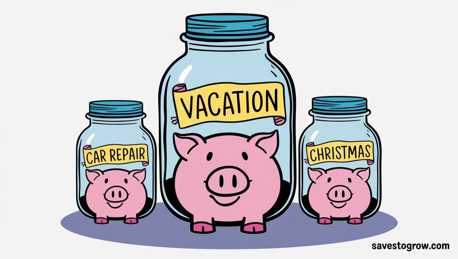 Car Repair ” and “Christmas” with separate jars