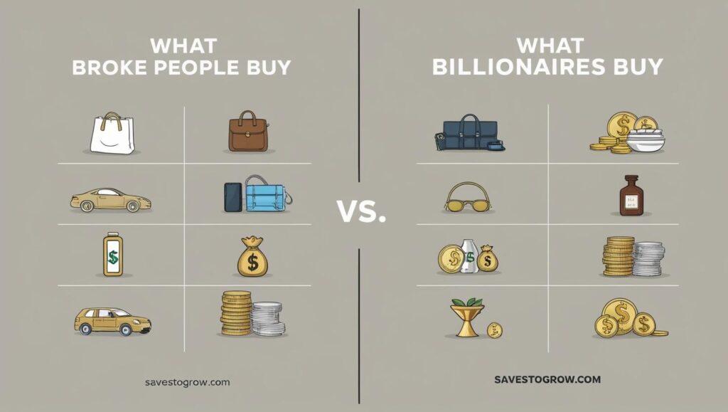 What broke people buy” vs “What billionaires buy” (Status vs Assets)