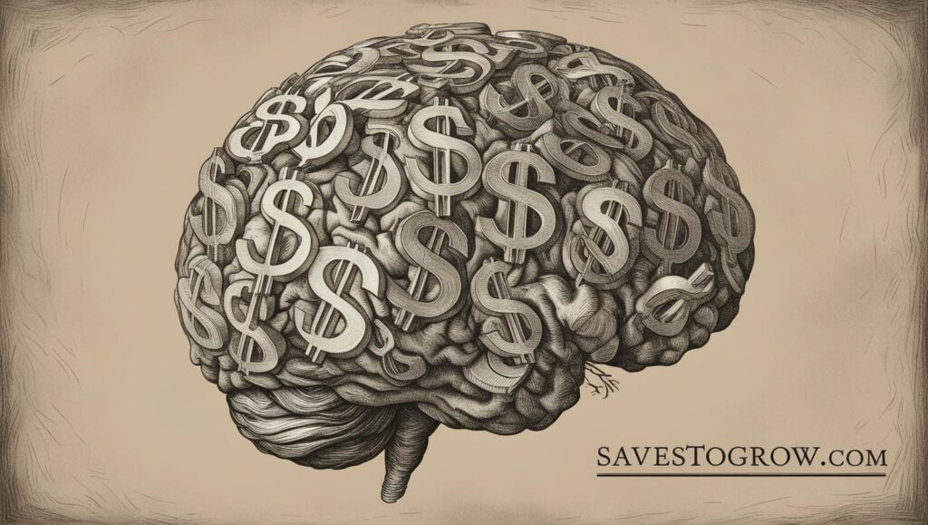 dollar signs to represent distorted thinking about money
