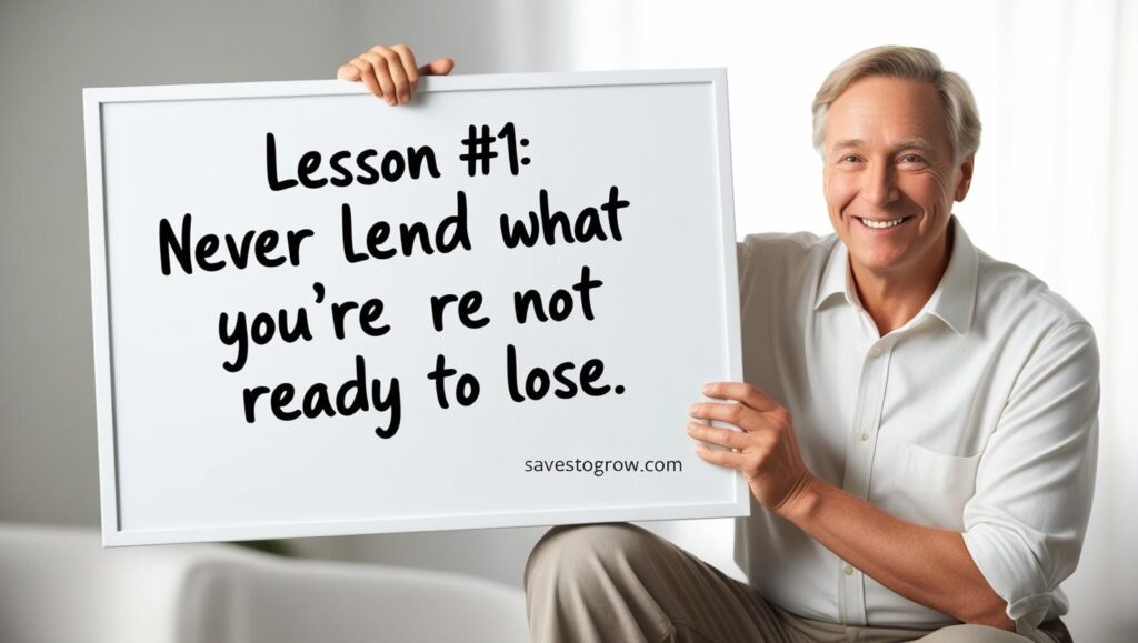 man holding a whiteboard “Lesson #1
